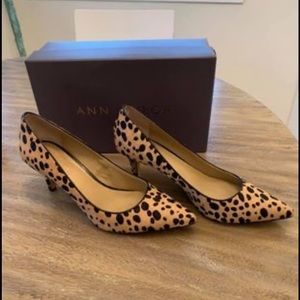 Ann Taylor animal print calf hair heels